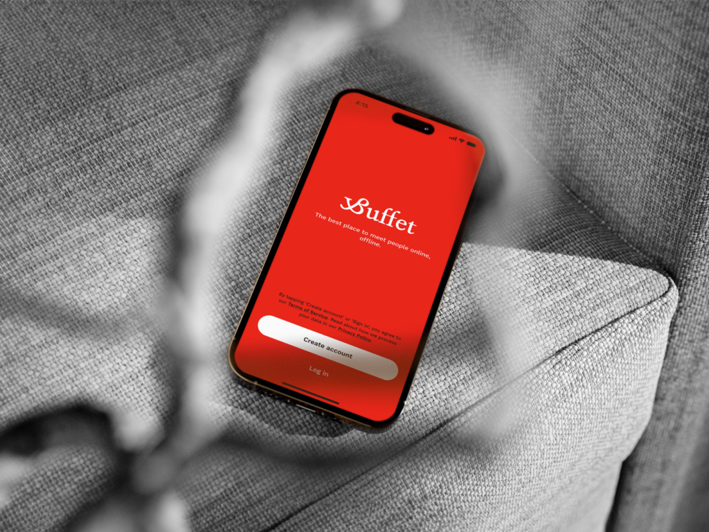 Buffet login screen on iPhone 15 pro